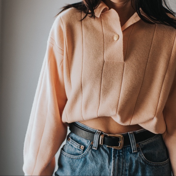 Vintage Liz Claiborne Light Peach Sweater - Picture 5 of 7